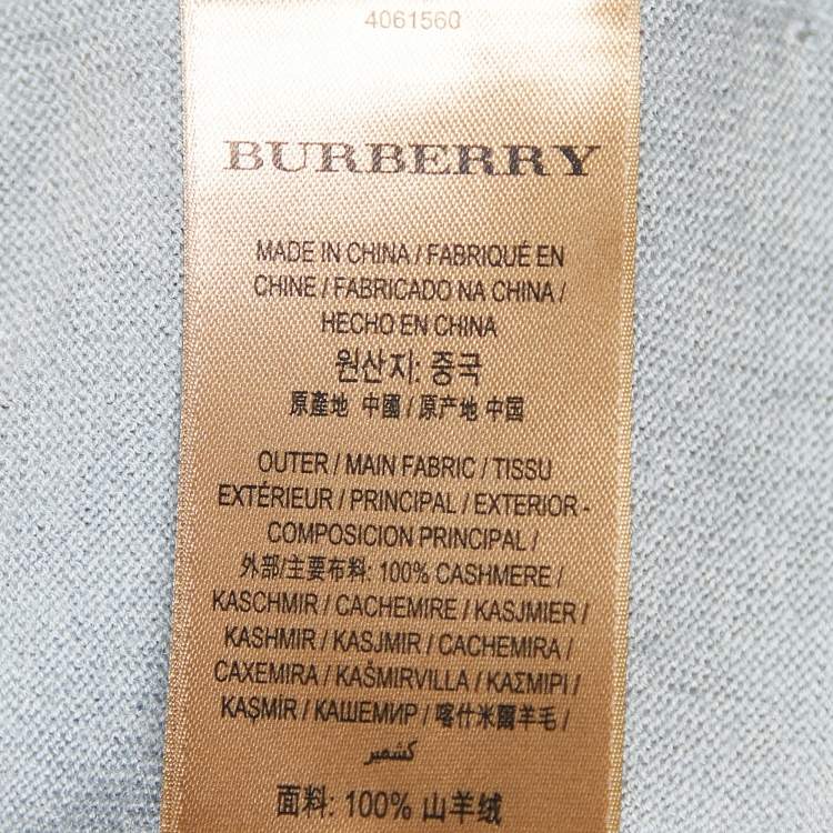 مملوكة مسبقًا Burberry Grey Cashmere Crewneck Jumper XL