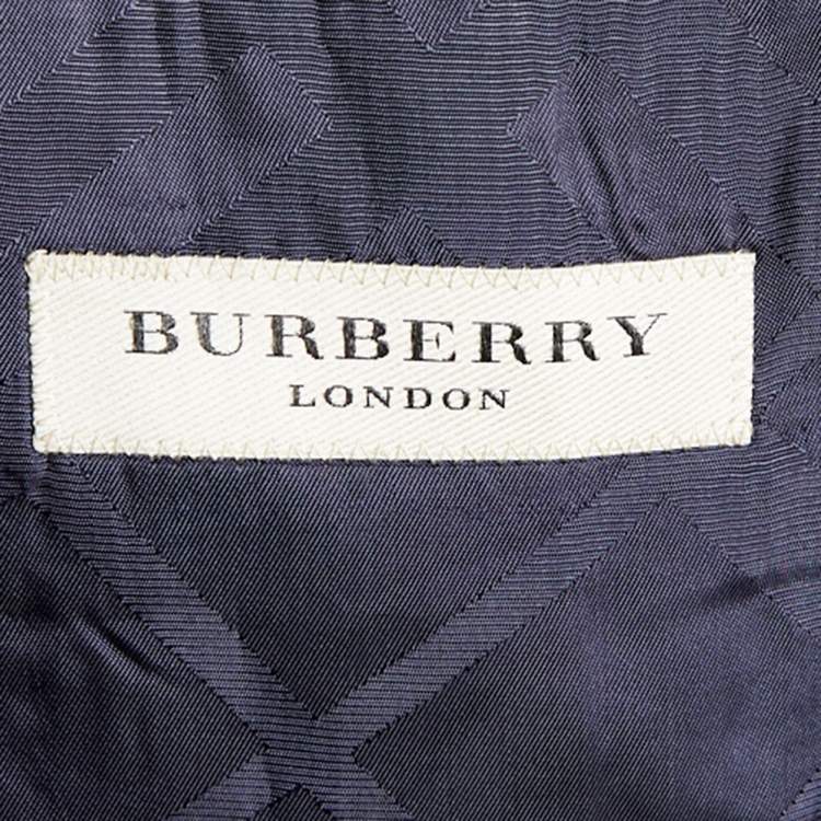 Pre Owned Burberry Navy Blue Wool MilBank/Stirling Abiyo 3 Piece Suit L