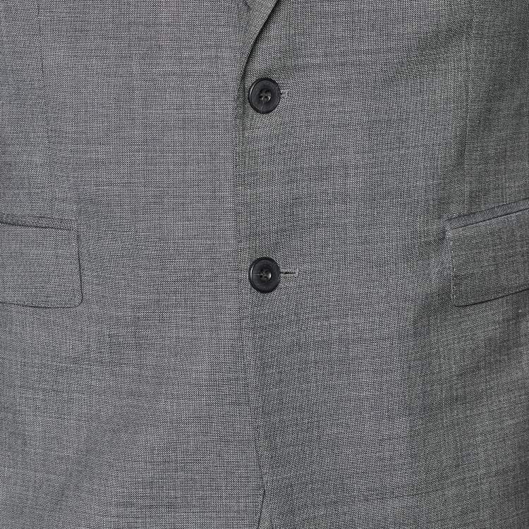 Pre Owned Burberry Grey Virgin Wool Milbank Suit 2XL