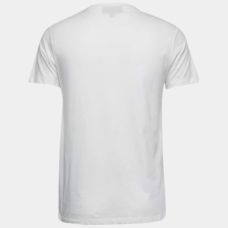 Pre Owned Burberry White Cotton Creature Motif T-Shirt M