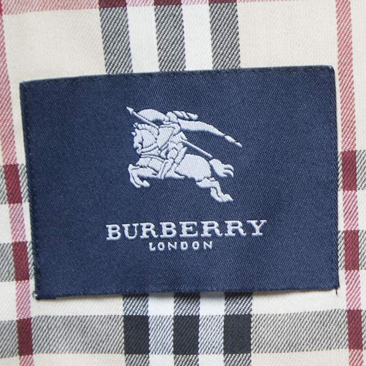 Pre Owned Burberry Black Vintage Quilted Nylon Button Front Jacket S