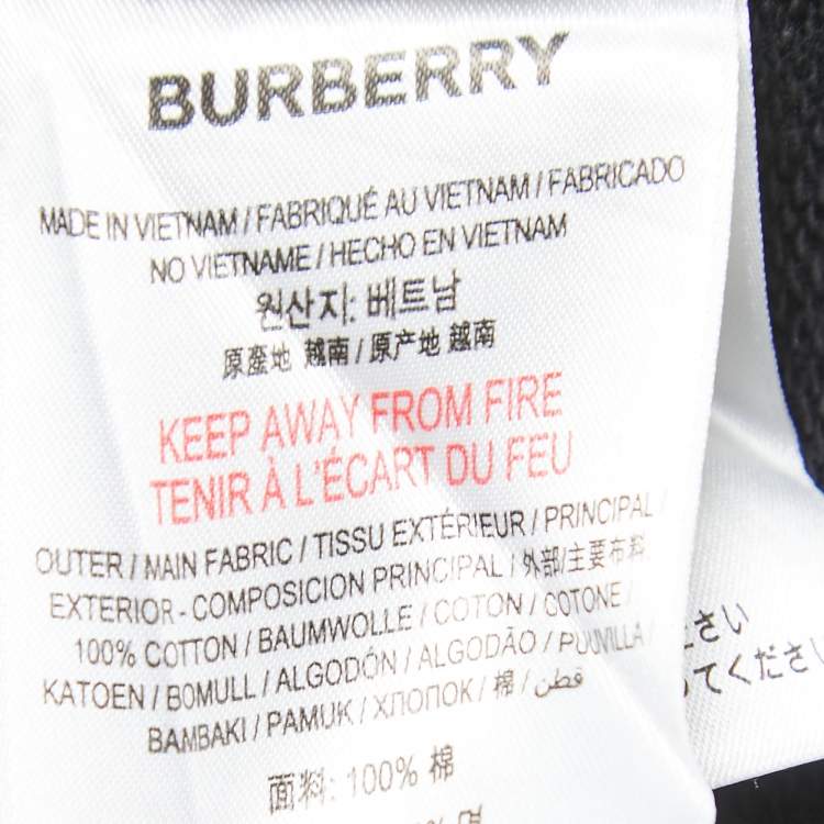 Pre Owned Burberry Black Checkford Cotton Knit Joggers XL