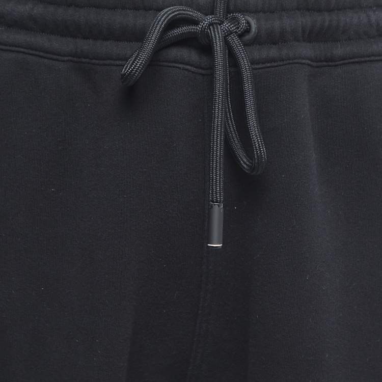 Pre Owned Burberry Black Checkford Cotton Knit Joggers XL