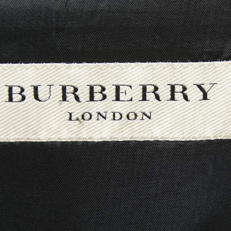 Pre Owned Burberry Black Wool Single Breasted Blazer L