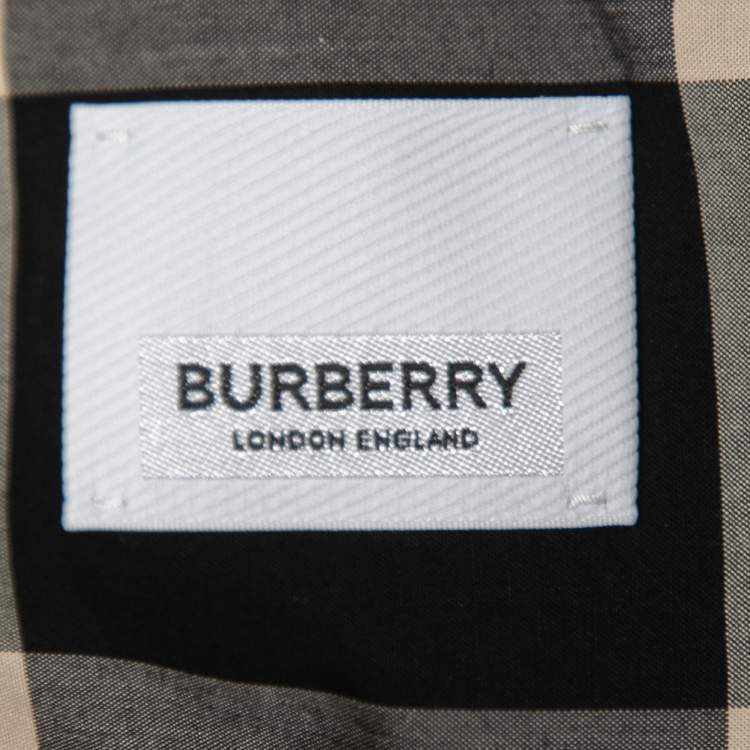 Pre Owned Burberry Beige Checked Cotton Button Front Half Sleeve Shirt XXL