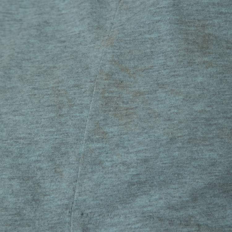 Pre Owned Burberry Brit Light Blue Cotton Knit Nova Check Pocket Detail T-Shirt S