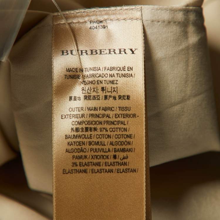 Pre Owned Burberry Beige Cotton Button Front Full Sleeve Shirt L