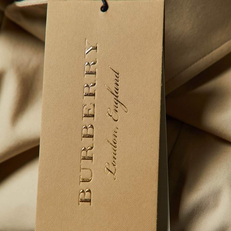 Pre Owned Burberry Beige Cotton Button Front Full Sleeve Shirt L