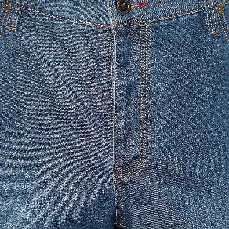 Pre Owned Burberry Blue Denim Straight Leg Jeans 4XL Waist 42" 