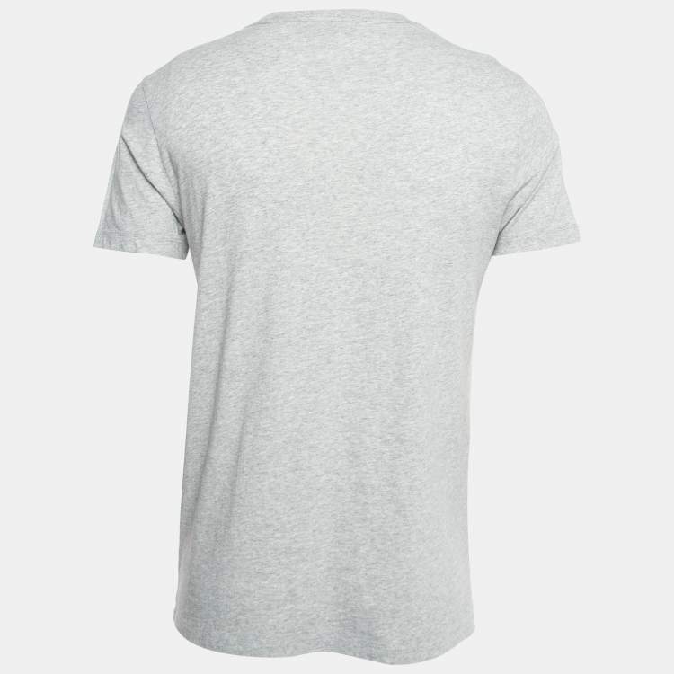 مملوكة مسبقًا Burberry Grey Embellished Creature Motif Cotton Crew Neck T-Shirt M