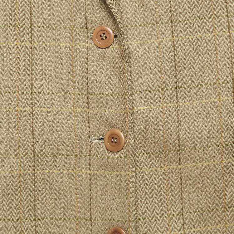 Pre Owned Burberry Vintage Brown Wool Single Breasted Blazer IT 50