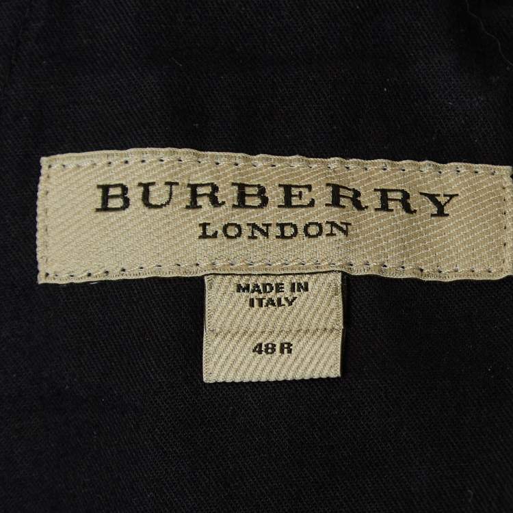Pre Owned Burberry Navy Blue Wool Single Breasted Suit M