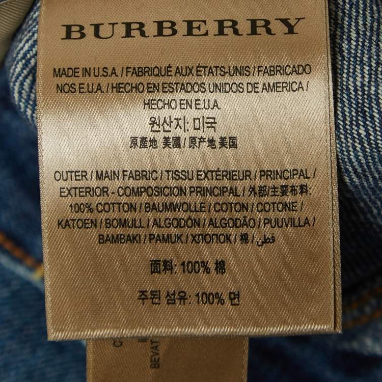 Pre Owned Burberry Blue Washed Denim Slim Fit Jeans S Waist 30''