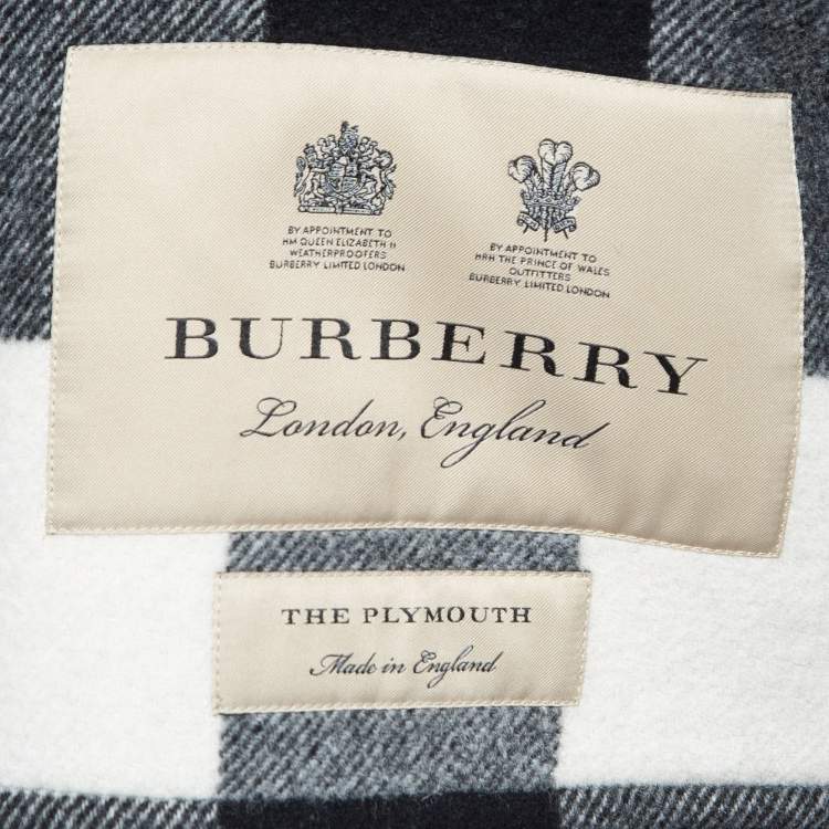 Pre Owned Burberry Navy Blue Wool Plymouth Duffle Coat M