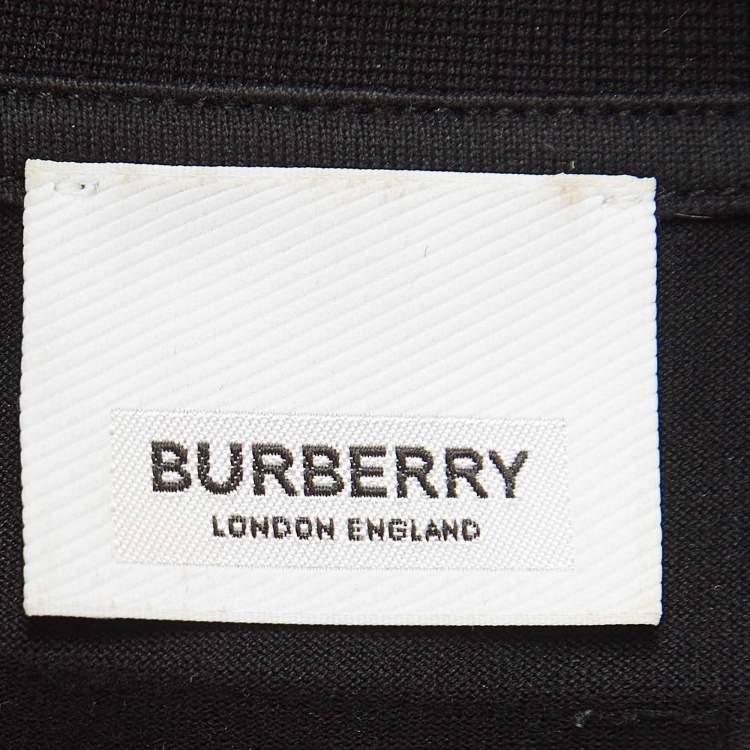 Pre Owned Burberry Black Labyrinth Of Love Print Cotton Crew Neck T-Shirt M