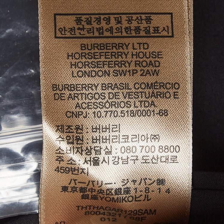 Pre Owned Burberry Black Cotton Long Sleeve Shirt XXL