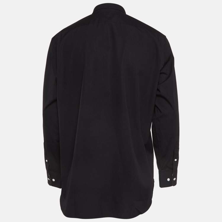 Pre Owned Burberry Black Cotton Long Sleeve Shirt XXL