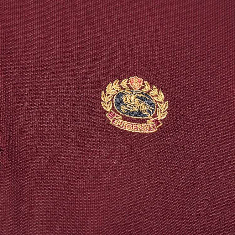 Pre Owned Burberry Maroon Cotton Pique Polo T-Shirt XXL
