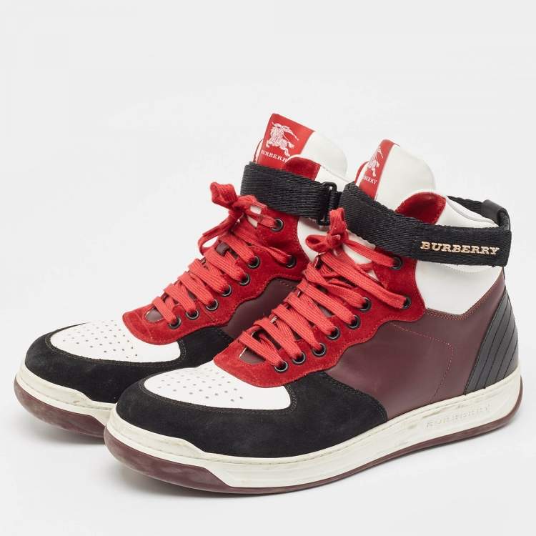 スニーカー Burberry Multicolor leather and suede sneakers Burberry Multicolor Canvas and Leather Low Top Lace Up