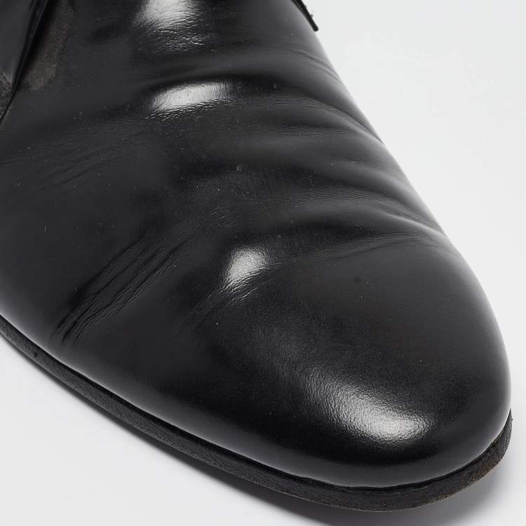 Pre Owned Burberry Black Leather  Lace Up Oxfords Size 43