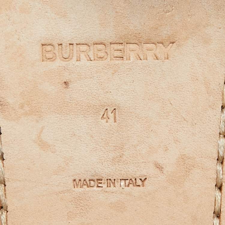 Pre Owned Burberry Black Brushed Leather Rupert Loafers Size 41