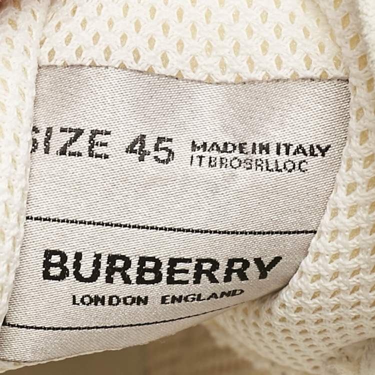Pre Owned Burberry Multicolor Suede and Leather Ramsey Sneakers Size 45