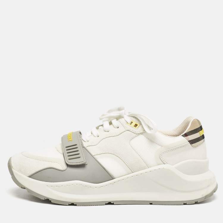 Burberry Multicolor Suede and Leather Ramsey Sneakers Size