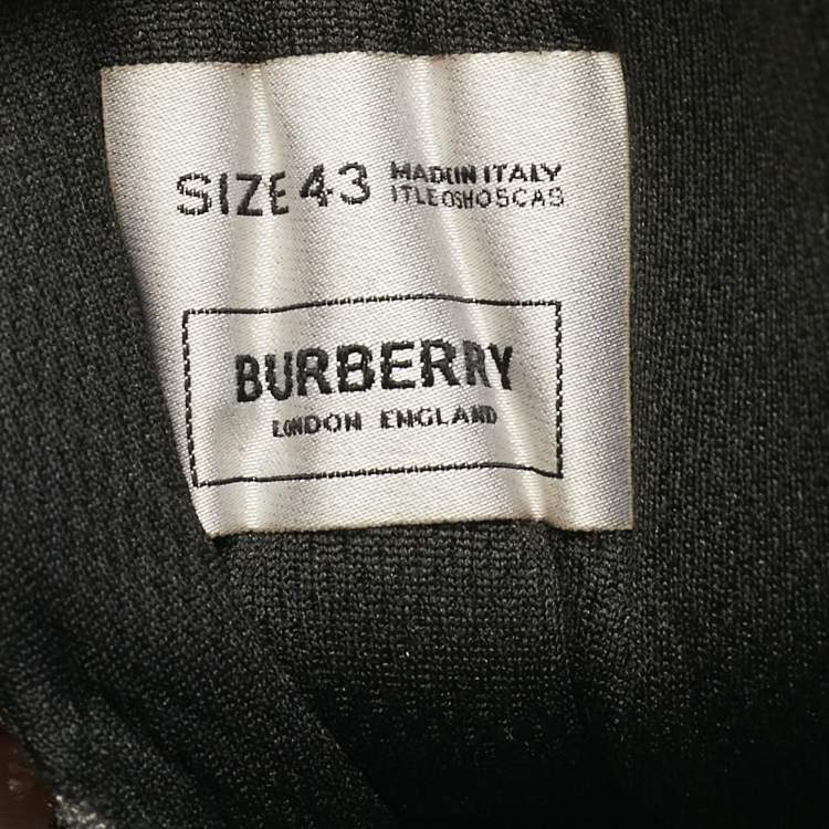 Pre Owned Burberry Multicolor Mesh and Nubuck Leather Union Boots Size 43