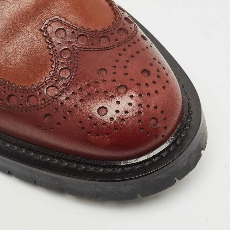 Pre Owned Burberry Tricolor Leather Barkestone Combat Boots Size 43.5