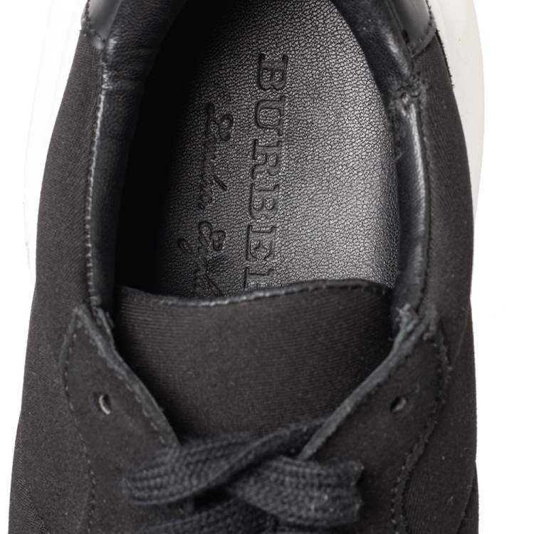 مملوكة مسبقًا Burberry Black Neoprene Ramsey Low Top Sneakers Size 40