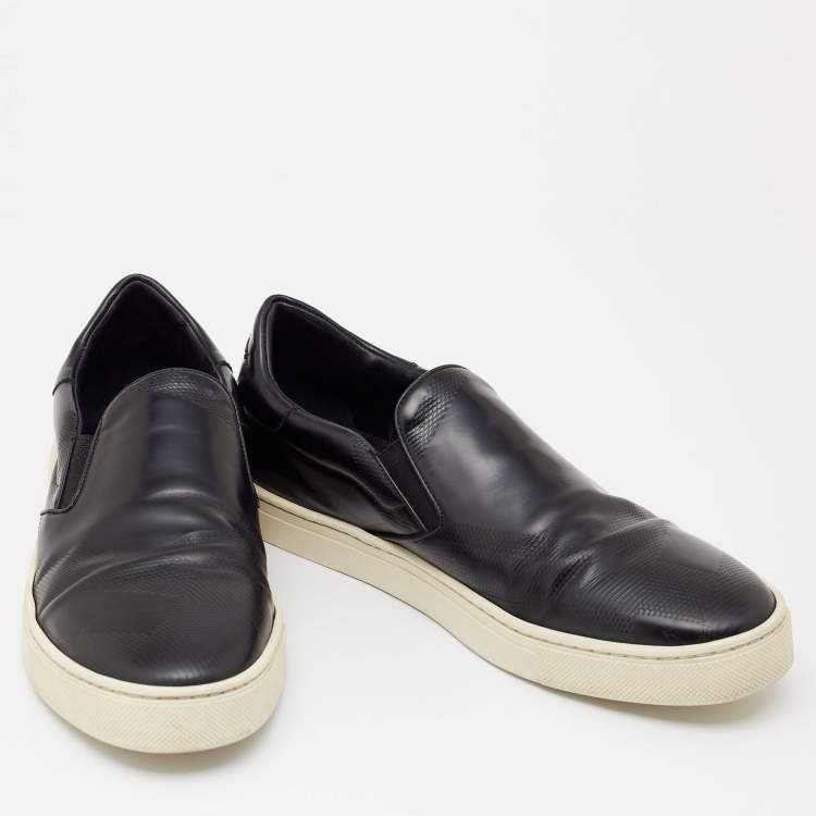 Burberry Black Leather On Sneakers 43 Burberry | TLC