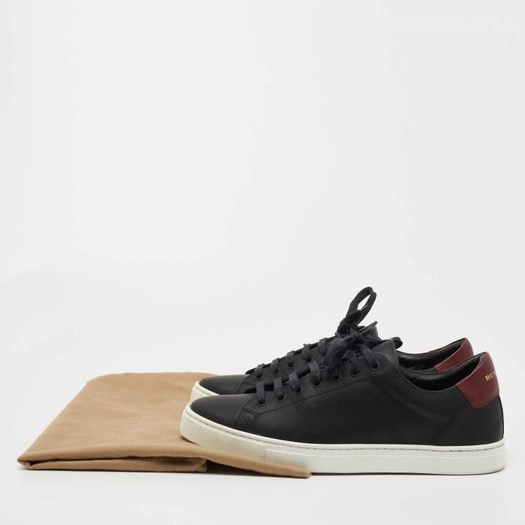 Pre Owned Burberry Black Leather Low Top Sneakers Size 41