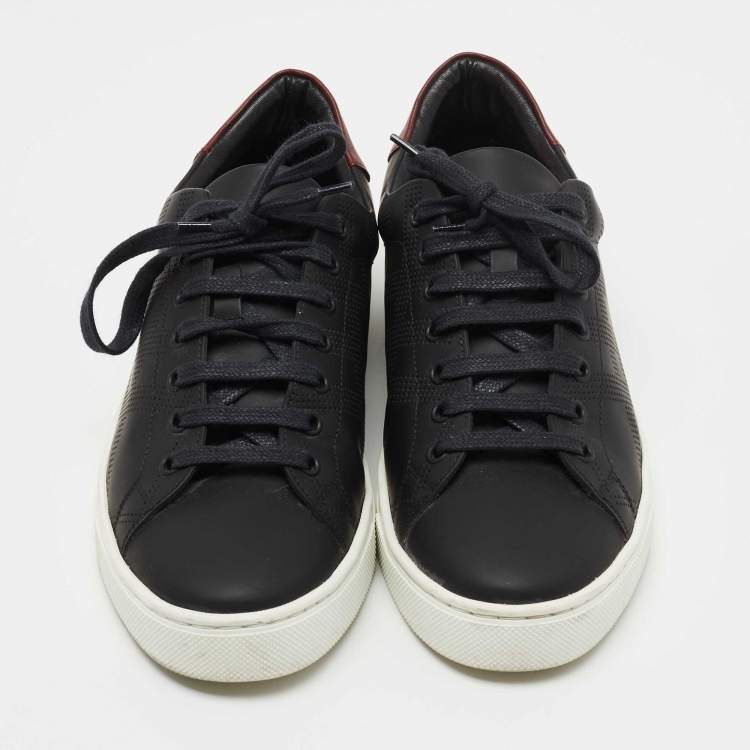 Pre Owned Burberry Black Leather Low Top Sneakers Size 41