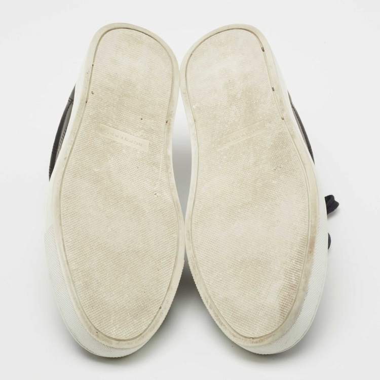 Pre Owned Burberry Black Leather Low Top Sneakers Size 41