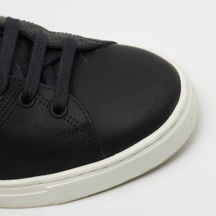Pre Owned Burberry Black Leather Low Top Sneakers Size 41