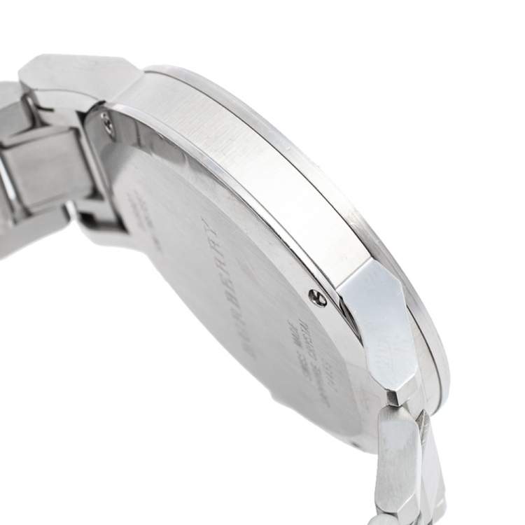 Pre Owned Burberry Black Stainless Steel BU9901 Men's Wristwatch 42 mm