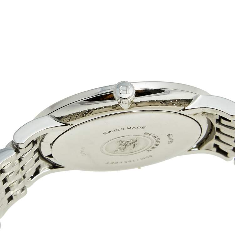 Pre Owned Burberry Grey Stainless Steel BU1723 Men's Wristwatch 40 mm