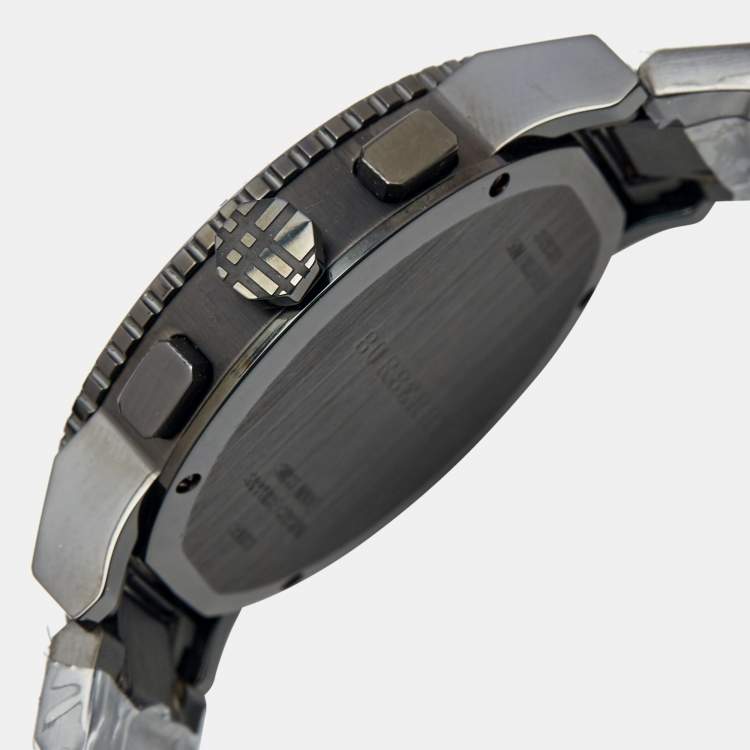 Pre Owned Burberry Black PVD Coated Stainless Steel BU9381 Men's Wristwatch 42 mm