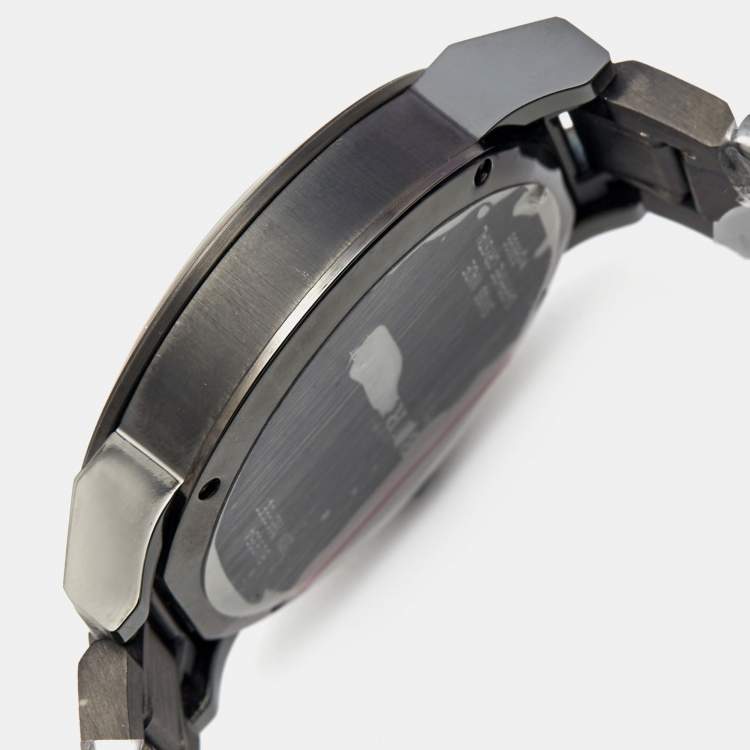 Pre Owned Burberry Grey Ion Plated Stainless Steel The City BU9354 Men's Wristwatch 42 mm 