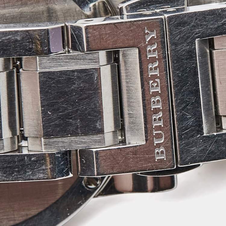 Pre Owned Burberry Black Stainless Steel The City BU9101 Women's Wristwatch 34 mm 