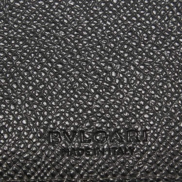 Pre Owned Bvlgari Black Leather Bifold Wallet 