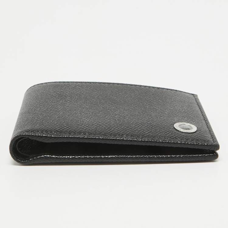 Pre Owned Bvlgari Black Leather Bifold Wallet 