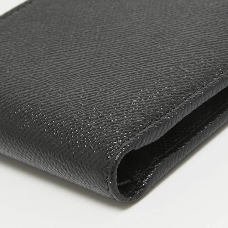 Pre Owned Bvlgari Black Leather Bifold Wallet 