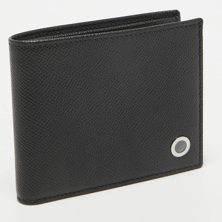 Pre Owned Bvlgari Black Leather Bifold Wallet 