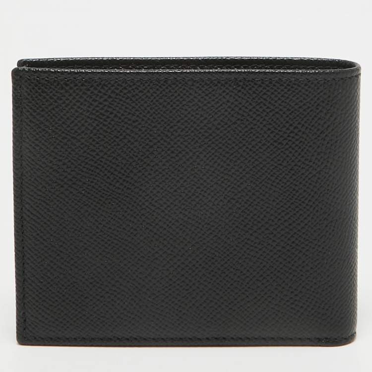 Pre Owned Bvlgari Black Leather Bifold Wallet 