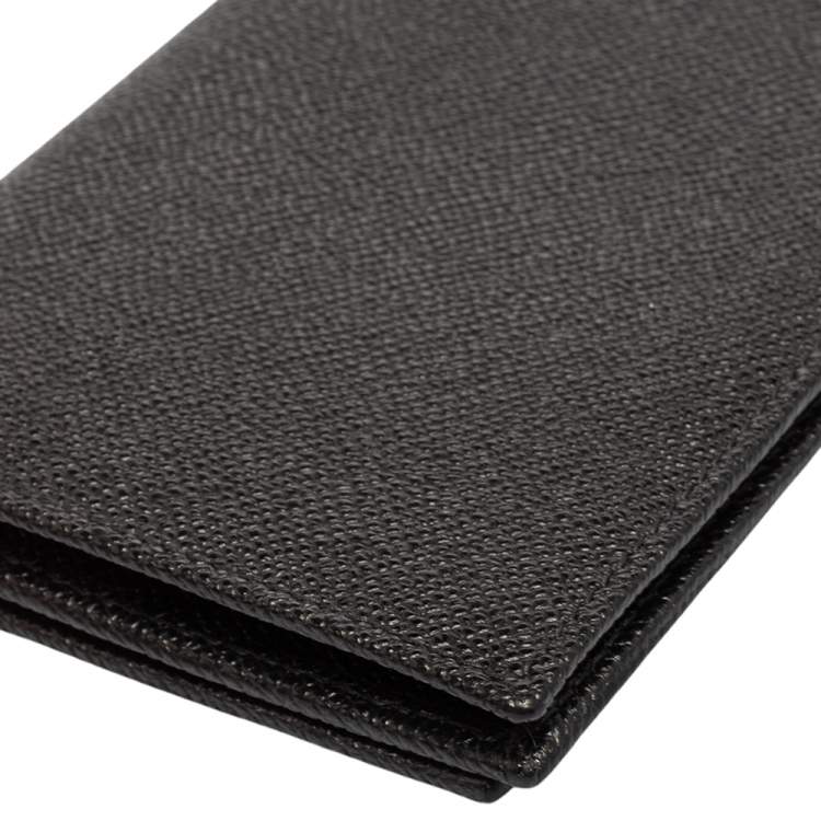 Pre Owned Bvlgari Black Leather Bifold Wallet