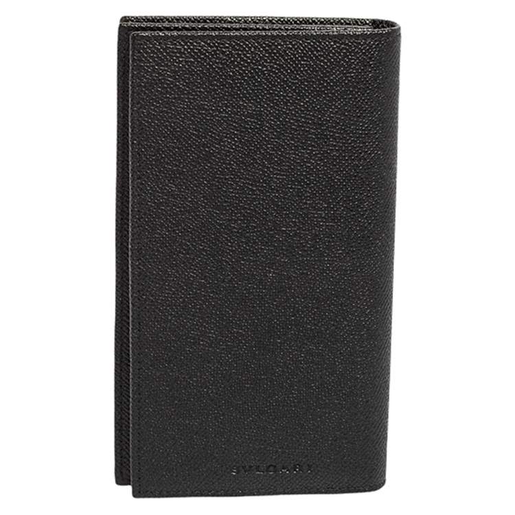 Pre Owned Bvlgari Black Leather Bifold Wallet