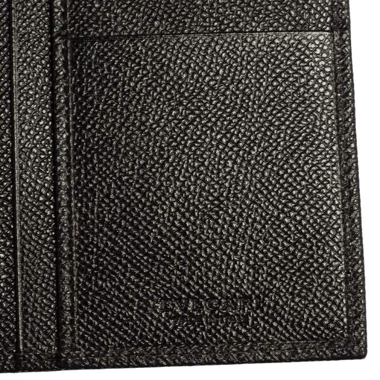 Pre Owned Bvlgari Black Leather Bifold Wallet