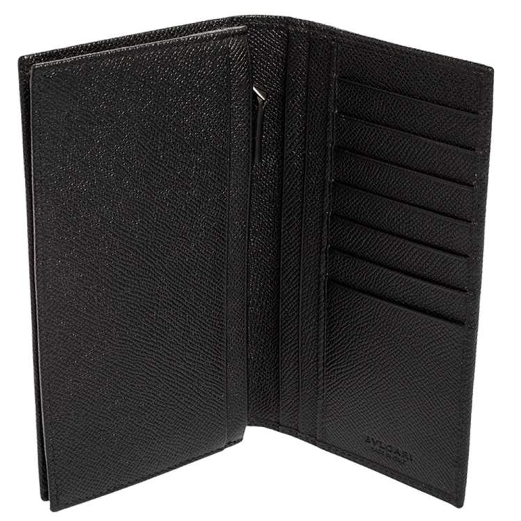 Pre Owned Bvlgari Black Leather Bifold Wallet