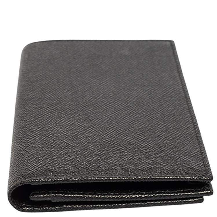 Pre Owned Bvlgari Black Leather Bifold Wallet